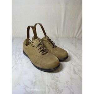 ARAVON Womens Farren Oxford Shoes, Brown Nubuck Suede Leather, Size 8 EE